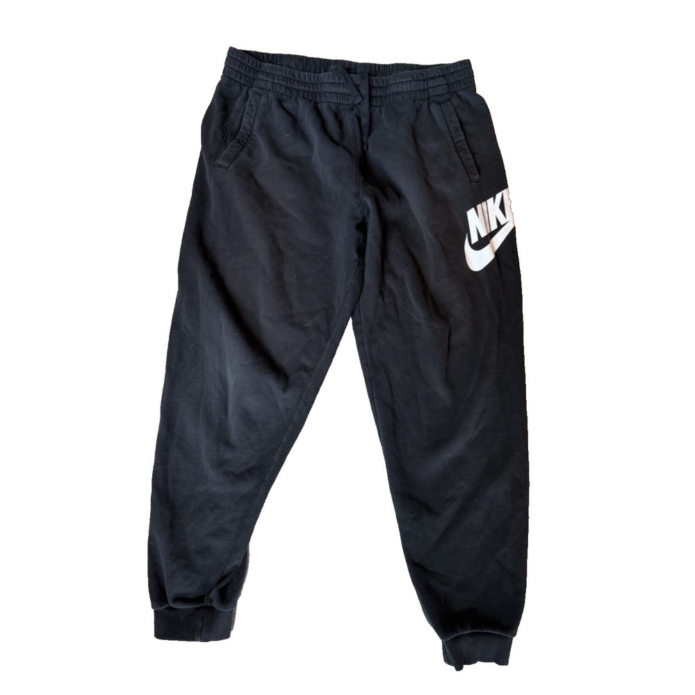 Nike Boys Black Club Fleece Logo Joggers Size XL +